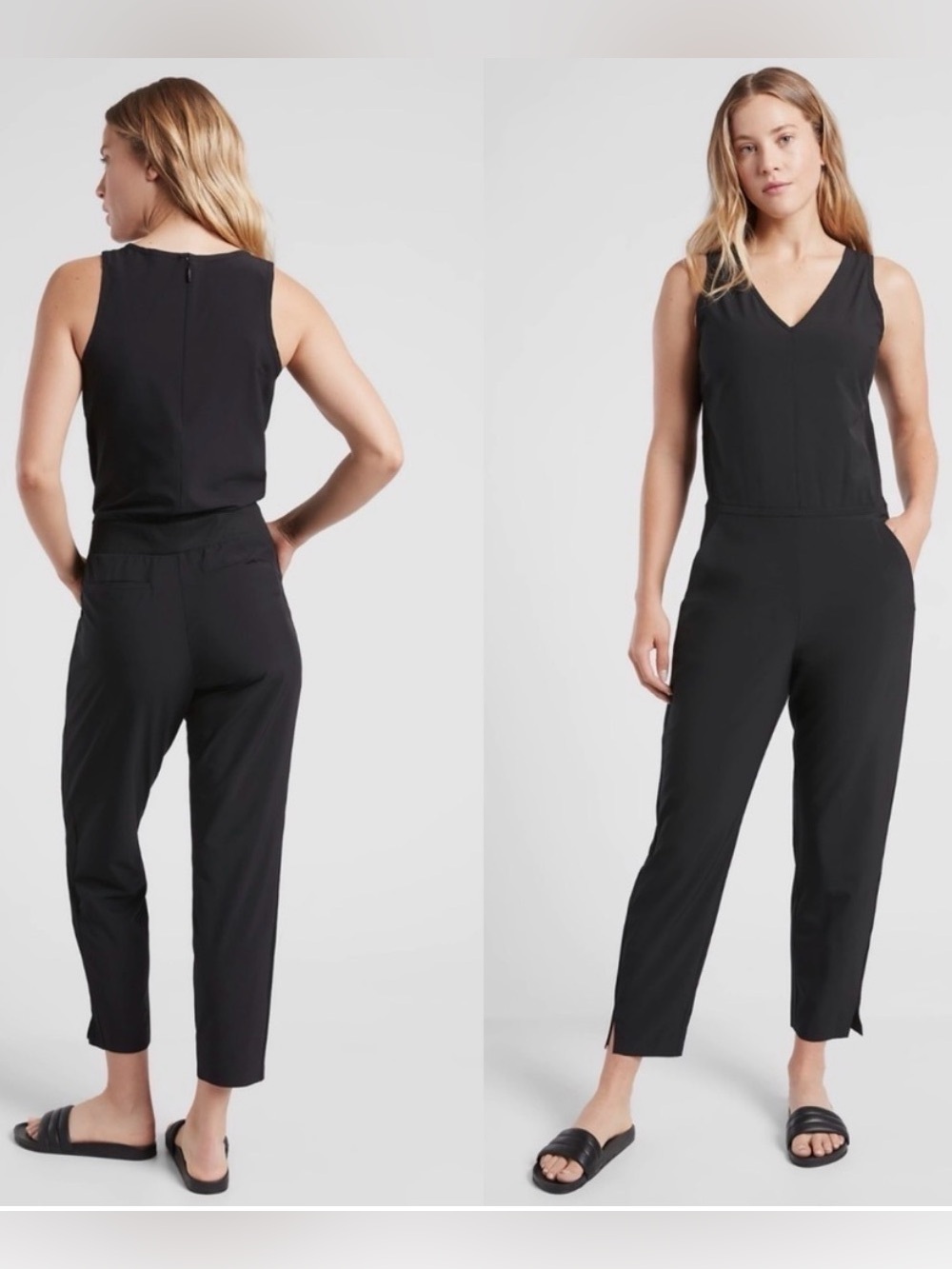 Athleta Brooklyn Jumpsuit in Black Size 12